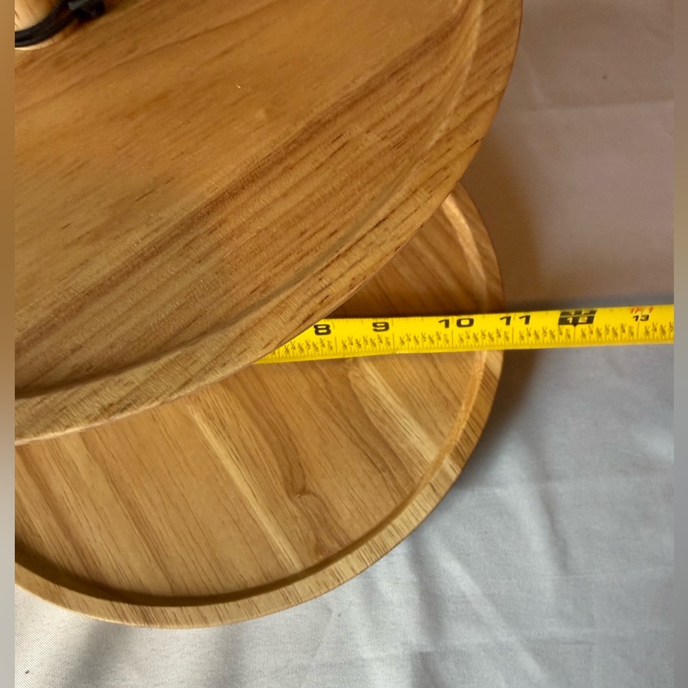 Hearth & Hand W/Magnolia Two-Tier Wooden Serving Tray NWT - Picture 8 of 13